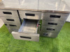 Polar Stainless Steel 9 Drawer Counter Fridge, Model FA441, S/N 21231546. Size H85 x W135 x D70cm. - 6
