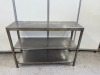 Stainless Steel Prep Table with 2 Shelves Under, Size H85 x W120 x D40cm.
