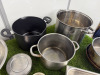 Quantity of Assorted Kitchen Accessories to Inlude:5 x Stainless Bowls, 1 x Colander, 10 x GN Containers, 1 x Tray,1 x Frying Pan, 1 x Sauce Pan, 3 x Stock Pots, 7 x Plastic Sauce Bottles & 22 x Dipping Bowls. - 5