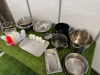 Quantity of Assorted Kitchen Accessories to Inlude:5 x Stainless Bowls, 1 x Colander, 10 x GN Containers, 1 x Tray,1 x Frying Pan, 1 x Sauce Pan, 3 x Stock Pots, 7 x Plastic Sauce Bottles & 22 x Dipping Bowls. - 7
