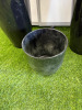 2 x Tall Black Plastic Vase with Assorted Faux Flowers. Size Vase H80 x D&iacute;a 37cm & 1 x Ceramic Vase, Size H26cm. - 6