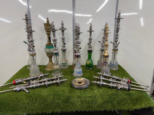 11 x 2 Piece Shisha & 6 x 1 Piece Shisha for Spares. NOTE: require hoses.