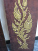 3 x Wood Board with Gold Painted Plaster Detail & Central Elephant. Sizes 1 x H100 x W76 & 2 x H80 x W25cm. - 3