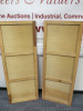 2 x Wood Board Painted Red with Gold Plaster Detail Size H121 x W46cm. - 4