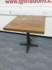 23 x Restaurant/Caf&eacute; Tables with Dark Wood Laminate Top with Black Metal Bases, Size H75 x W75 x D75cm. - 3