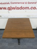 23 x Restaurant/Caf&eacute; Tables with Dark Wood Laminate Top with Black Metal Bases, Size H75 x W75 x D75cm. - 4