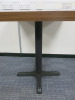 23 x Restaurant/Caf&eacute; Tables with Dark Wood Laminate Top with Black Metal Bases, Size H75 x W75 x D75cm. - 5