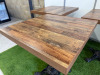 15 x Restaurant/Caf&eacute; Tables with Heavy Dark Wood Top & Black Metal Bases, Size H80 x W70 x D70cm. - 3