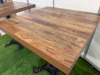15 x Restaurant/Caf&eacute; Tables with Heavy Dark Wood Top & Black Metal Bases, Size H80 x W70 x D70cm. - 4