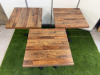 15 x Restaurant/Caf&eacute; Tables with Heavy Dark Wood Top & Black Metal Bases, Size H80 x W70 x D70cm. - 5