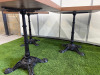 15 x Restaurant/Caf&eacute; Tables with Heavy Dark Wood Top & Black Metal Bases, Size H80 x W70 x D70cm. - 6