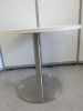 13 x Assorted Sized Round Restaurant/Caf&eacute; White Melamine Top Tables with Round Metal Bases to Include: 11 x Round, Size H75 x Diameter 90cm & 2 x Round, Size H75 x Diameter 120cm. - 9