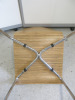 45 x Andi White Stacking Veneered One Piece Seat with Curved Backrest on Chrome Legs. - 6