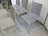 43 x Andi Grey Stacking Veneered One Piece Seat with Curved Backrest on Chrome Legs. - 4