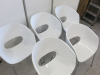 45 x White Plastic Bucket Chairs on Chrome Legs. - 5