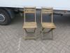 2 x Ikea Askholmen Folding Wooden Chairs, H85cm.