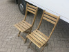 2 x Ikea Askholmen Folding Wooden Chairs, H85cm. - 4