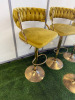 4 x Gold Velour Stalls on Height Adjustable Gold Metal Frames. - 2
