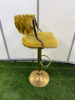 4 x Gold Velour Stalls on Height Adjustable Gold Metal Frames. - 4