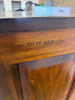 Large Dark Stained Wood 5 Drawer Chest of Drawers with Gold Knobs. Size H134, W90cm & D50cm. - 9