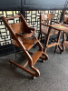 3 x Helo Dark Wood Children's High Chairs to Include: 2 x Mobile & 1 x Fixed. - 2