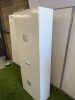 4 Door 1 Drawer Cupboard in White with Silver Handles. Size H170 x W60 x D30cm. - 3