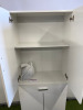 4 Door 1 Drawer Cupboard in White with Silver Handles. Size H170 x W60 x D30cm. - 4