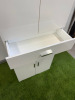 4 Door 1 Drawer Cupboard in White with Silver Handles. Size H170 x W60 x D30cm. - 5