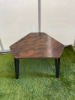Wooden Top Side Table on Metal Legs. Size H45 x W5 x D52cm.