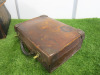 1 x W.Houghton Steamer Trunk, Size H30 x W46 x D39cm & 1 x Brown Leather Suit Case, Size H13 x W40 x D30cm. NOTE: condition (As Viewed/Pictured). - 3