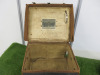 1 x W.Houghton Steamer Trunk, Size H30 x W46 x D39cm & 1 x Brown Leather Suit Case, Size H13 x W40 x D30cm. NOTE: condition (As Viewed/Pictured). - 5