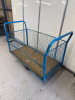 Mobile Mesh Sided Trolley with Removable Side. Size H52 x W120 x D60cm. NOTE: No VAT on lot. - 4