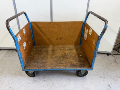 Mobile Open Sided Trolley. Size H50 x W120 x D60cm. NOTE: No VAT on lot.