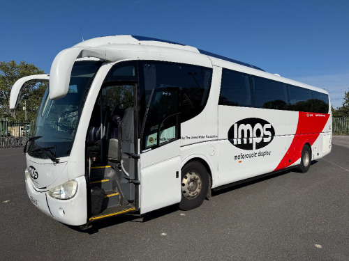 SV58 ASZ: Scania Irizar 33 Seater Coach, Model 340 EB 4 x 2 N1, YOM 2008, Euro 5, 12000cc, Diesel, 19,000kg Revenue Weight (Unladen). Taco Fitted & Calibrated, MOT Expires 13/05/2026, Mileage 267,746. 33 Passenger Seats, 0 Standing, with Onboard Toilet, K