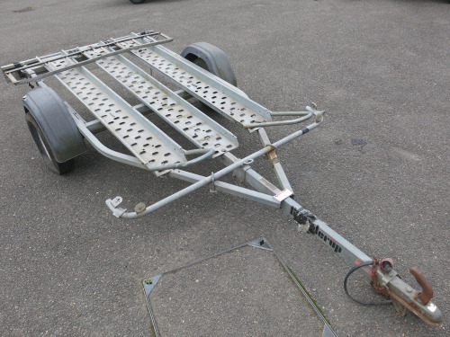 Brenderup Twin Bike Trailer with Hitch. NOTE: electrics require replacement.