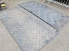 3 x Sheets of Heavy Duty Hard Plastic/Fibre Matting. Size L240 x W120cm. - 2