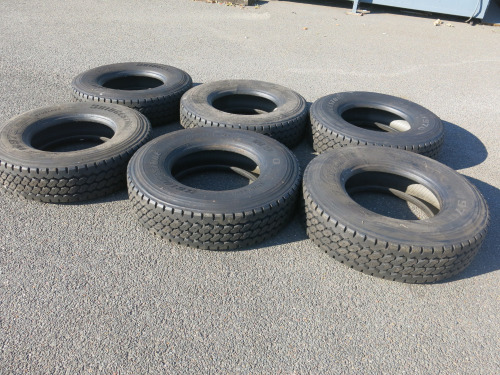 Set of 6 x Bridgestone W970 Tyres. NOTE: Used for one season and removed as failed MOT, not for road use.