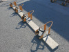 4 x Motorbike Stands on Scaffold Board.