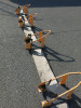 4 x Motorbike Stands on Scaffold Board. - 2
