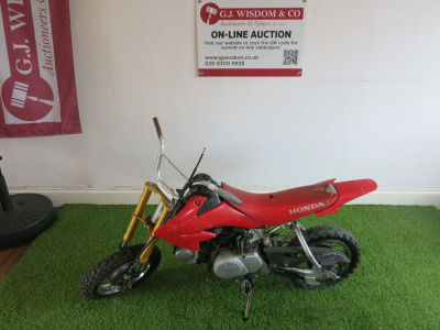Honda CRF50F 4 Stroke Dirt Bike with Key. Year 2008.