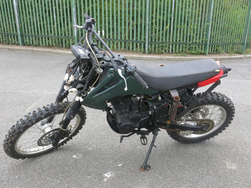CCM Off Rd Motorcycle, Fitted with Display Ladder Bike Attachment. NOTE: sold for spares or repair.