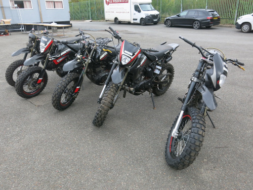 5 x Lexmoto 125cc 4 Stroke Motorbikes. NOTE: sold for spares or repair.