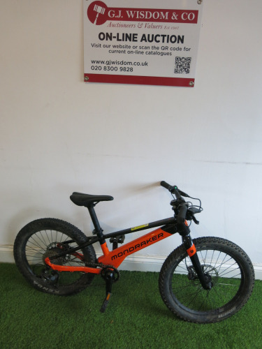 Stealth Mondraker Play 20 Children's Electric Bike with Charger & Owners Manual.