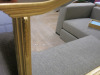 Bevelled Edge Gold Framed Over Mantel Mirror. H78cm x W113cm. - 8
