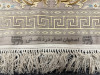 Persian Hand Knotted Fine Silk Rug with Fringe, 530 KPSI in Traditional Persian Rug Design with Greek Key Border Motif. Believed to be from Kashan or Isfahan. Size 310 x 250cm. - 2