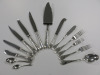 Set of 210 x Christofle France Hallmarked Silver Cutlery & Serving Utensils in Christofle Four Draw Wooden Cutlery Chest to Include: Knives, Forks, Spoons, Ladles & Cake Slice. Chest Size H37 x W51 x D38cm. - 9