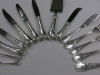 Set of 210 x Christofle France Hallmarked Silver Cutlery & Serving Utensils in Christofle Four Draw Wooden Cutlery Chest to Include: Knives, Forks, Spoons, Ladles & Cake Slice. Chest Size H37 x W51 x D38cm. - 10