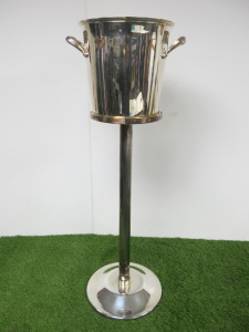 Christofle France, Silver Wine/Champagne Bucket on Stand.