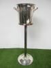 Christofle France, Silver Wine/Champagne Bucket on Stand.