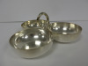 Christofle France, Silver Three Part Appetizer Dish. Single Dish Size Dia 11.5cm.